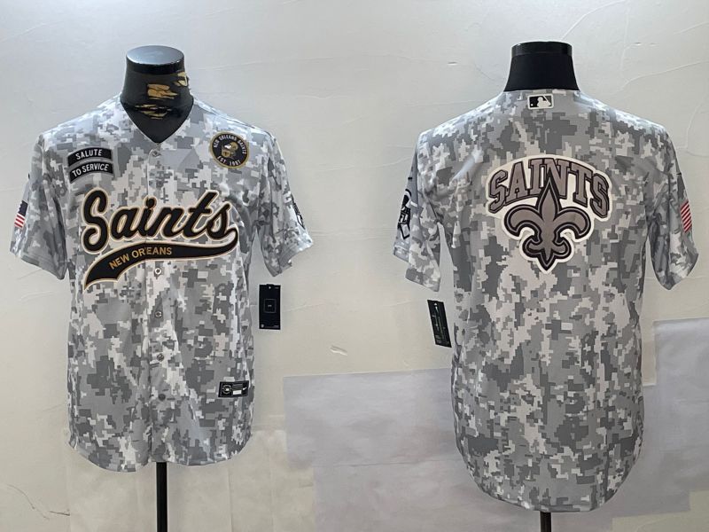 Men New Orleans Saints Blank Nike Arctic Camo 2024 Salute to Service Limited NFL Jersey style 10->new orleans saints->NFL Jersey